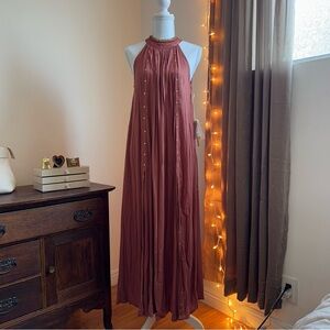 NWT Rocking Gypsy Elegant Boho Sienna Red Sleeveless Dress | Size S/M Tulum Vibe